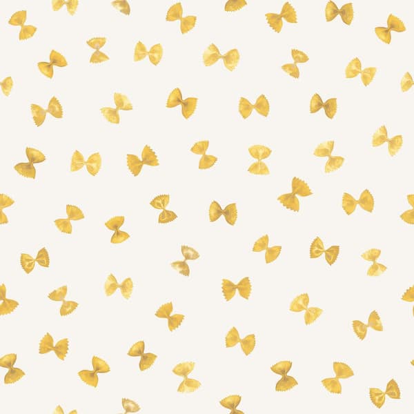 Rachel Antonoff White Pasta Matte Vinyl Peel and Stick Wallpaper