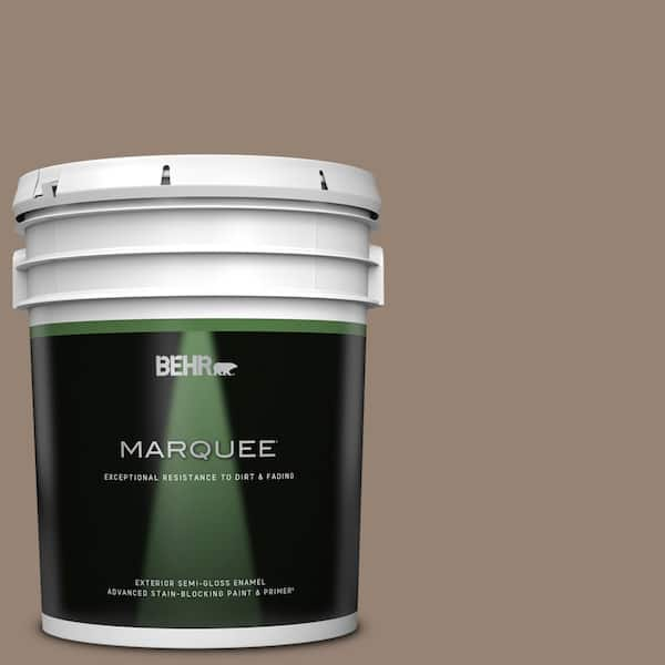 BEHR MARQUEE 5 gal. #N230-5 Dry Brown Semi-Gloss Enamel Exterior Paint & Primer