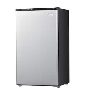 4.4 cu. ft. Mini Fridge in Stainless Look with Freezer