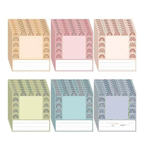 Aoibox 48-Pack Boho Series Self-Adhesive Picture Frame Stickers for Classroom Organization with Vibrant Colors