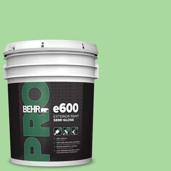 BEHR PRO 5 gal. #440B-4 Cool Aloe Semi-Gloss Exterior Paint