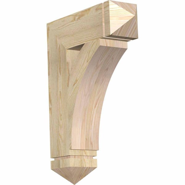 Ekena Millwork 6 in. x 30 in. x 22 in. Douglas Fir Thorton Arts and Crafts Rough Sawn Bracket