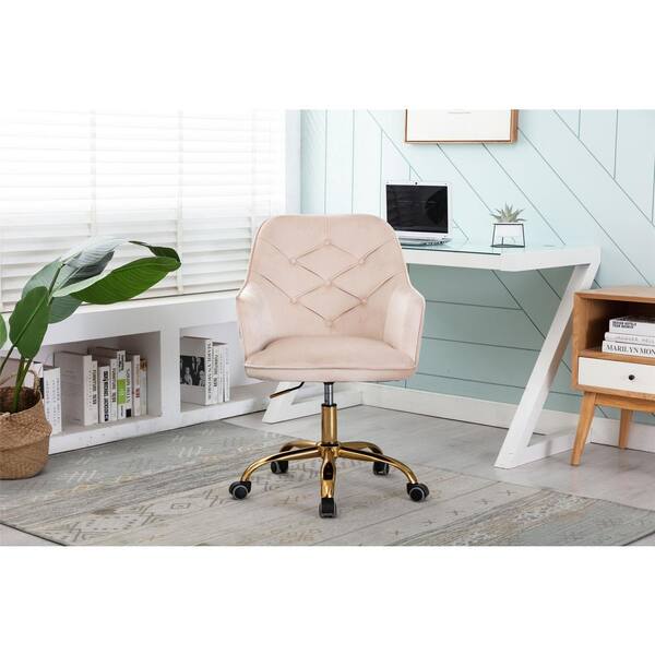 Beige and gold online desk chair