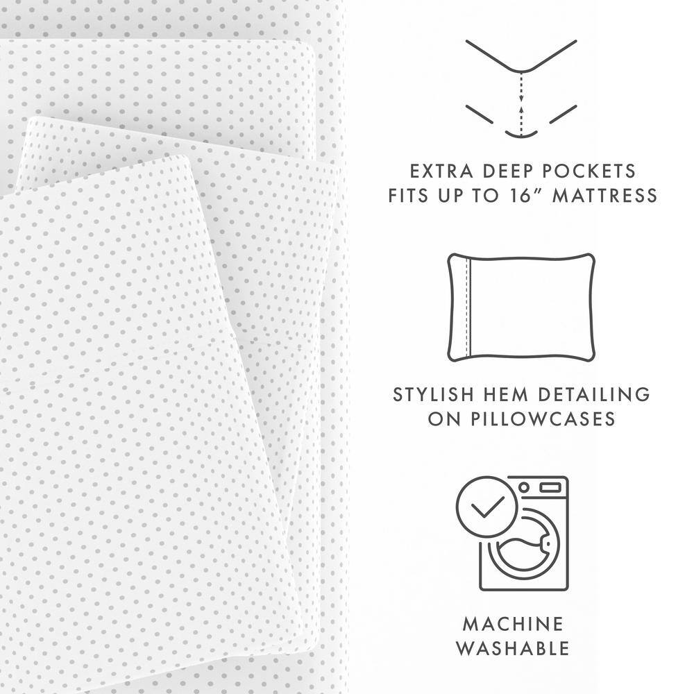 Light Gray Chevron Deep Pocket Queen Sheet Set