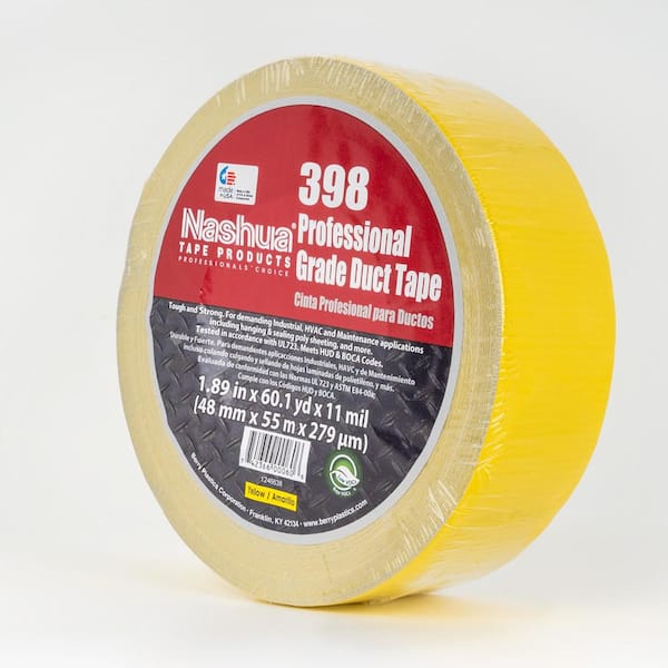 Nashua Tape 1.89 in. x 60.1 yds. 398 All-Weather Yellow HVAC Duct Tape