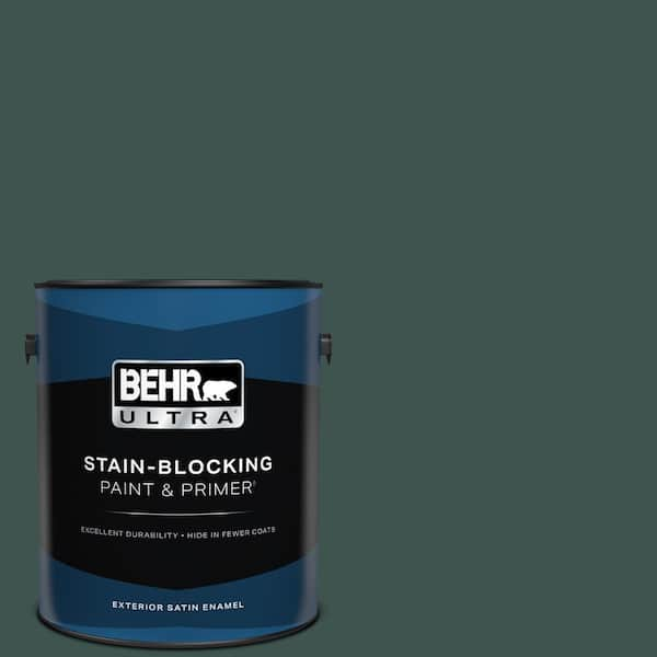 BEHR ULTRA 1 gal. #480F-7 Sycamore Tree Satin Enamel Exterior Paint & Primer