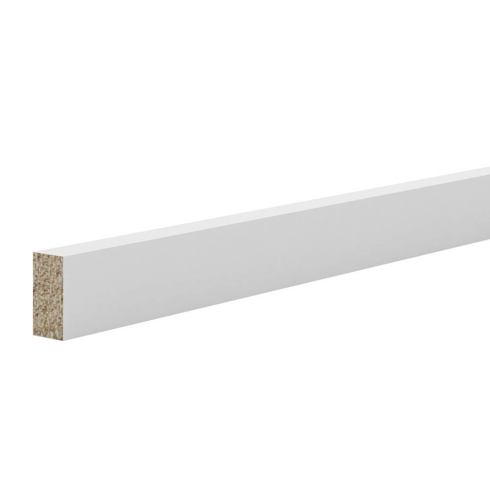 Hampton Bay 1.5 in. x 91.5 in. Square Edge Molding in Warm White MLV-TWW -  The Home Depot