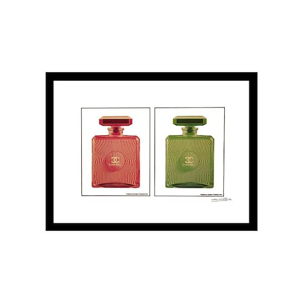 VENICE BEACH Collections Designer Fashion Perfume Bottles Deco Design by Fairchild Paris 1 Piece Framed Graphic Print Abstract 18 in. x 14 in.
