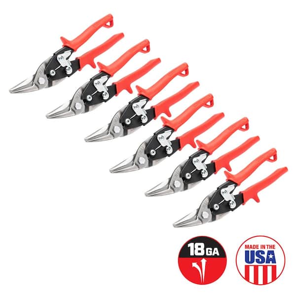 Wiss 9-3/4in. Compound Action Straight and Left Cut Aviation Snips (6-Piece)