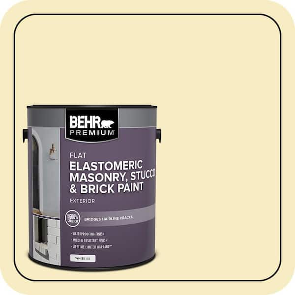 1 gal. #MS-34 Vanilla Elastomeric Masonry, Stucco and Brick Exterior Paint