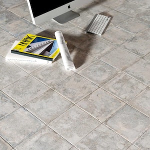 Piazza Florence Grey 8 in. x 8 in. Glazed Porcelain Floor and Wall Tile (7 sq. ft./Case)