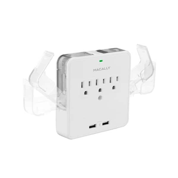 Macally Wall AC Outlet with 2 USB Charging Port