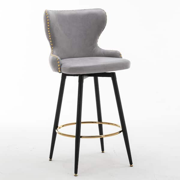 leather gray bar stools