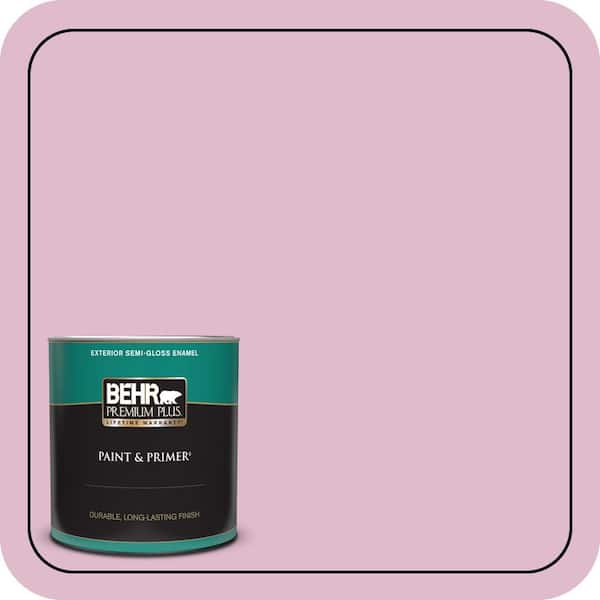 BEHR PREMIUM PLUS 1 qt. #M130-3 Wild Geranium Semi-Gloss Enamel Exterior Paint & Primer