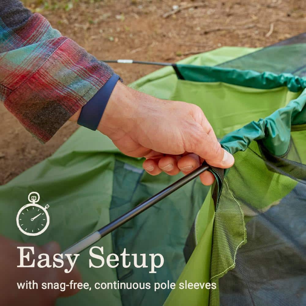 Green Dome 6-Person Weatherproof Camping Tent