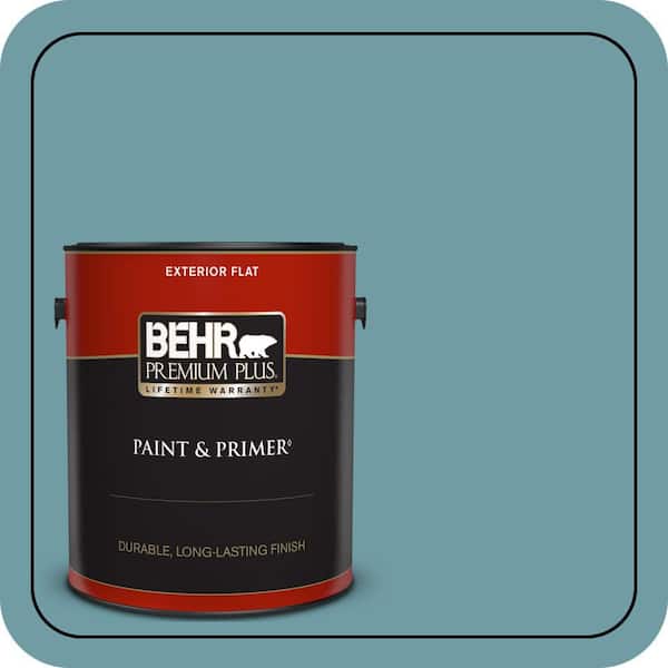 BEHR PREMIUM PLUS 1 gal. #PPU13-07 Voyage Flat Exterior Paint & Primer
