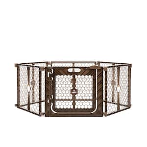 Plastic Play Yard with Door 26 in. Tall - Brown