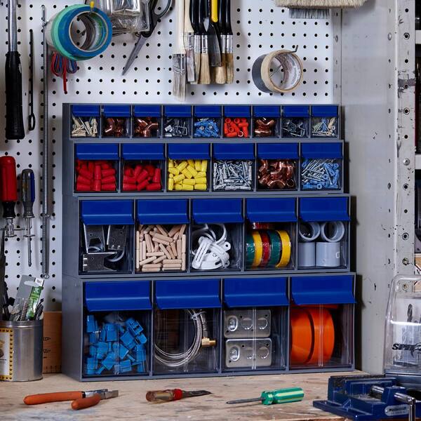 Shop Garage Storage, Small parts bin shelf. DIY 