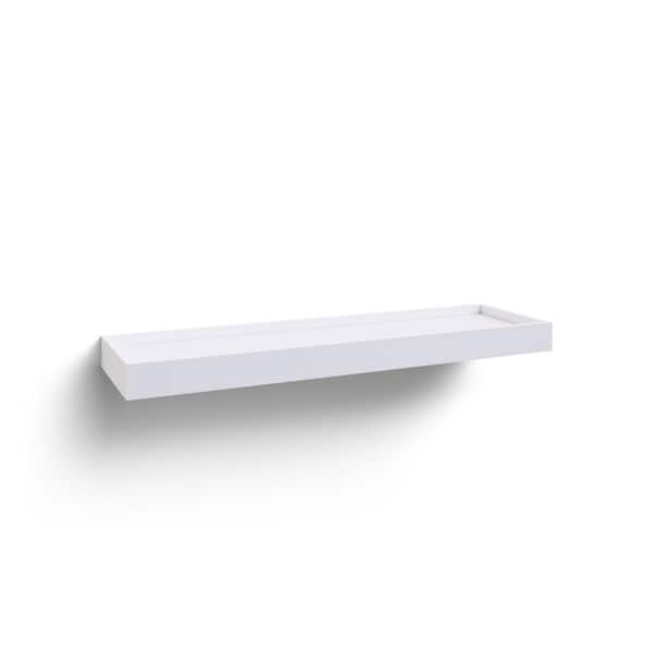 NewAge Products 48 in. W x 13.4 in. D x 3.2 in. H Home Kitchen White Floating Decorative Wall Shelf