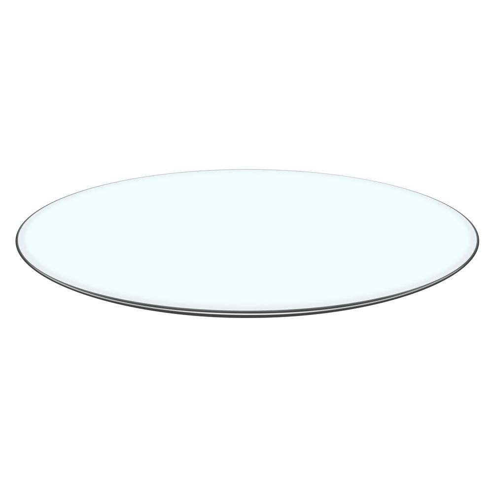 30 in. Clear Round Tempered Glass Table Top, 1/3 in. Thickness with Anti-Collision Pencil Polished price history on PriceWatchPro