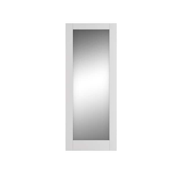 32 in. x 80 in. MDF, Finished, White, 1 Lite, Mirrored Glass, Painted, Pantry Door Panels, Single Interior Door Slab