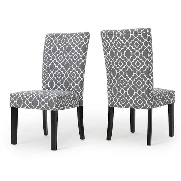 Jami Grey Fabric Dining Chair (Set of 2) 11844 - The Home Depot