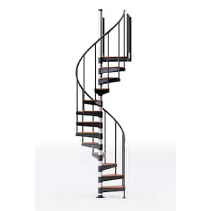 Reroute Prime Interior 42in Diameter, Fits Height 93.5in - 104.5in, 2 42in Tall Platform Rails Spiral Staircase Kit