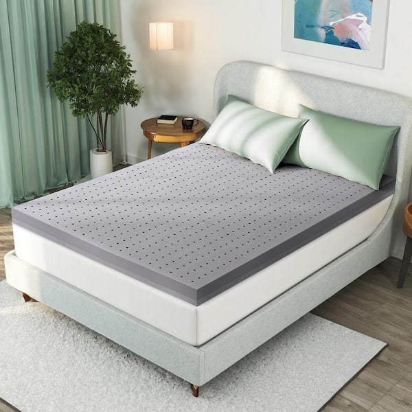Maxzzz Soft 3 in. Twin Bamboo Charcoal Memory Foam Mattress Topper HD TPF2202711 T