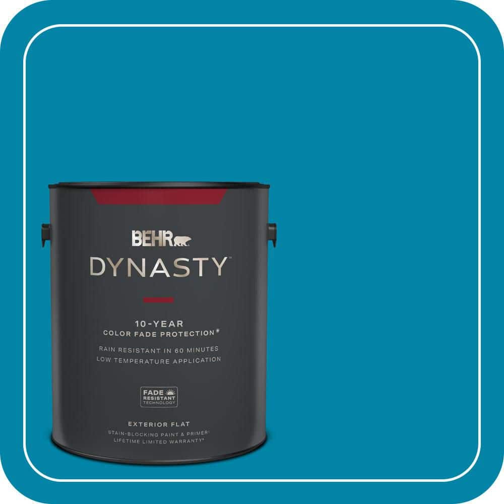 1 gal. #MQ4-53 Tibetan Turquoise Flat Exterior Stain-Blocking Paint & Primer price history on PriceWatchPro