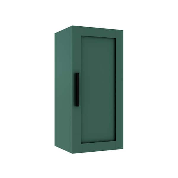 JimsMaison 13.78 in. W x 11.81 in. D x 29.53 in. H Wall-Mounted Bath Vanity Cabinet without Top in Green