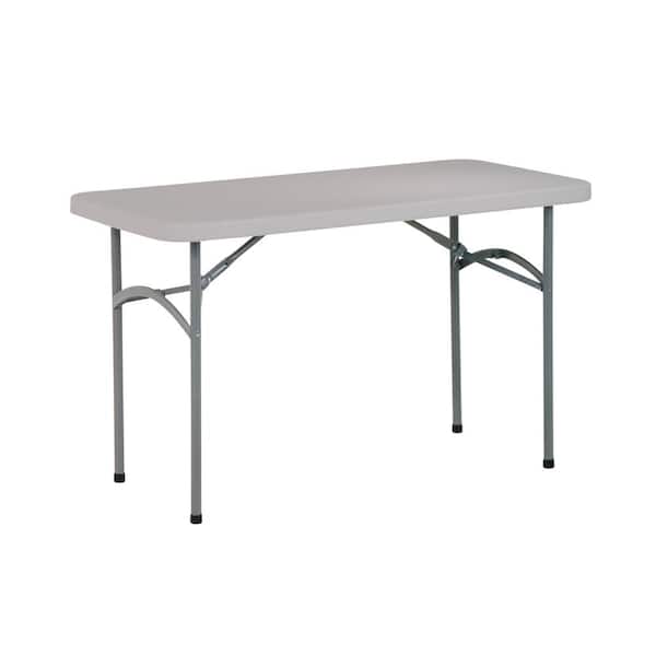 Office Star Products 48 in. Light Gray Plastic Folding High Top Table