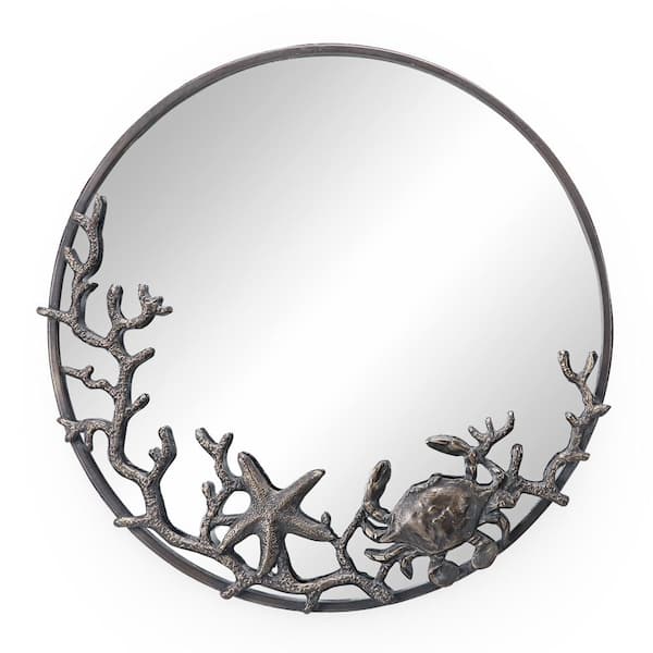 Unbranded Medium Round Bronze Novelty Mirror (22 in. H x 22 in. W)