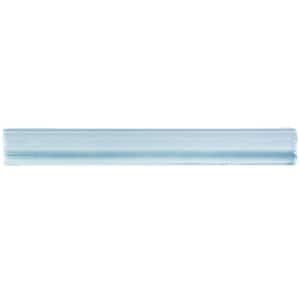 Newport Light Blue 1 in. x 10 in. Polished Ceramic Wall Pencil Liner Tile