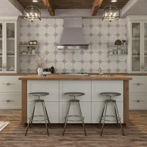 Kings Field Blue 8-7/8 in. x 8-7/8 in. Porcelain Floor and Wall Take Home Tile Sample