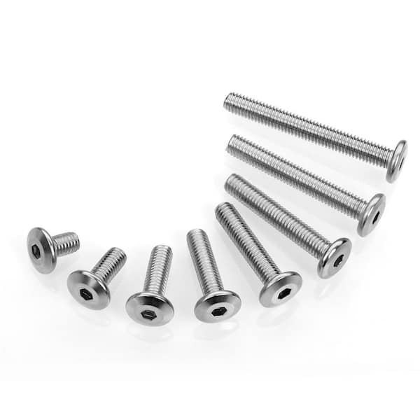 MYWISH M6 x 40 mm Silver Hex Button Head Socket Cap Screws (30