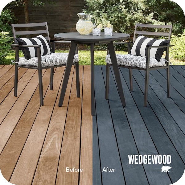 1 gal. #ST-107 Wedgewood Semi-Transparent Waterproofing Exterior Wood Stain