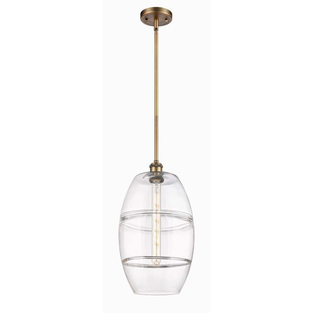 Vaz 100-Watt 1-Light Brushed Brass Standard Mini Pendant Light with Clear Glass Shade, No Bulbs Included price history on PriceWatchPro