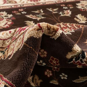 Timeless Abbasi Brown Beige 8 ft. x 11 ft. French Country Traditional Area Rug