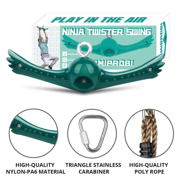 Green Swing Spins Set with 360° Handle & Slackline Attachments