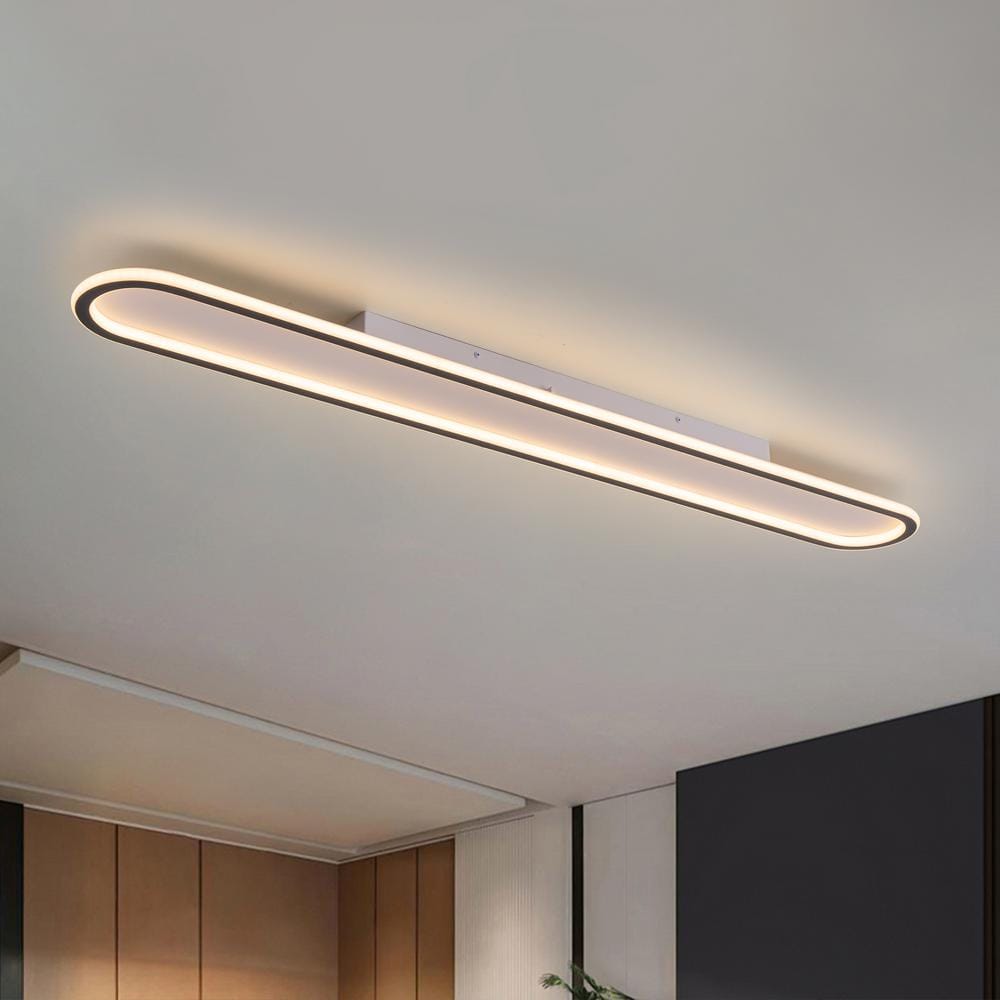 HUOKU Lumin 47.2 in. x 5.9 in. Integrated LED Long Linear Black