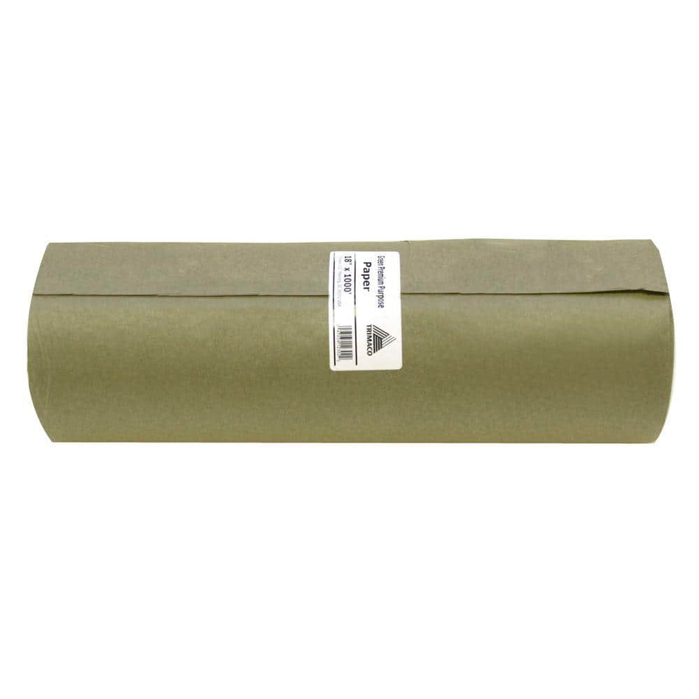 Paint Masking Paper with Adhesive - 18 Inch x 50 Feet Painters Paper Roll  Tap