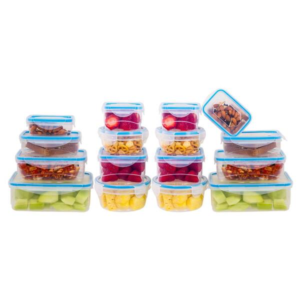 HIUZAR 48 Pcs Food Storage Containers Set with Snap Lids（24 Lids+