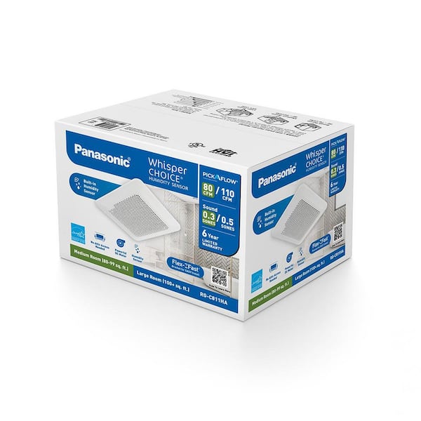 温感カッサ　Panasonic Panasonic Whisper Choice Auto DC Pick-A-Flow 80/110 CFM Ceiling