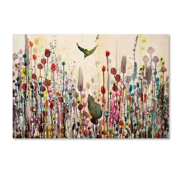 Trademark Fine Art 22 in. x 32 in. "Learning To Fly" by Sylvie Demers Printed Canvas Wall Art