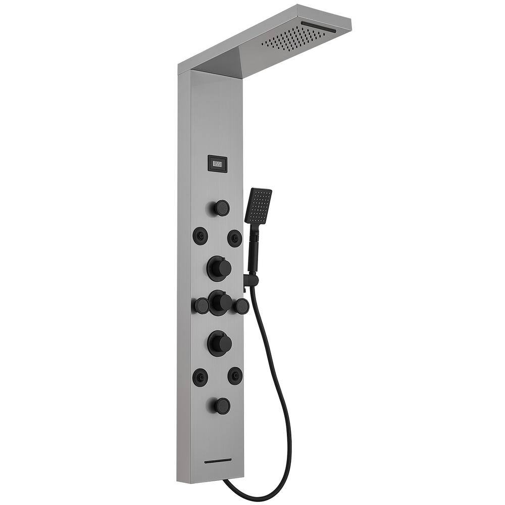 BWE 8-Jet Rainfall Shower Tower Shower Panel System With Rainfall ...