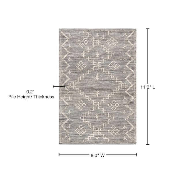 nuLOOM Moroccan Julianne Jute Beige 8 ft. x 11 ft. Indoor Area Rug