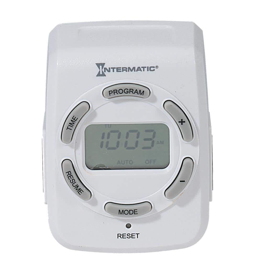 Intermatic E1020 Heavy-Duty Mechanical in-Wall Timer 15 A White 