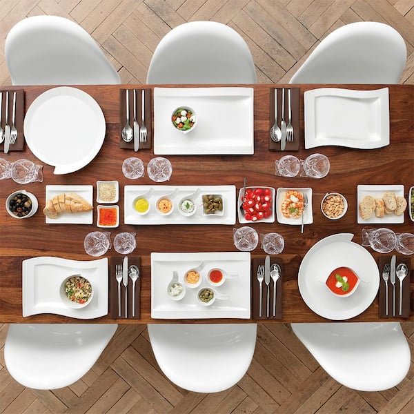 s*m様 新品同様#５枚セットVilleroy Boch プレート 飾り皿ビレロ Villeroy & Boch NewWave White Porcelain 19.5 in. Rectangular