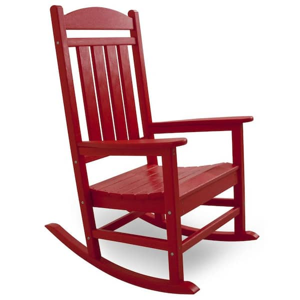 red polywood rocking chair