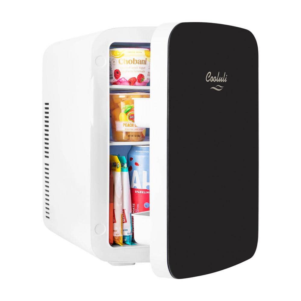 Compact Black Portable Mini Fridge with Smooth Door